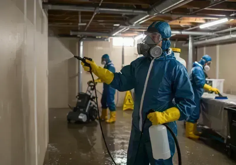 Basement Sanitization and Antimicrobial Treatment process in Fenton, MI